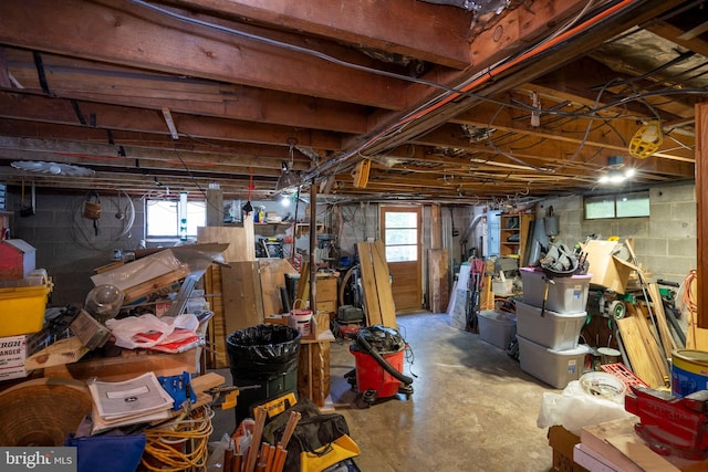 view of basement