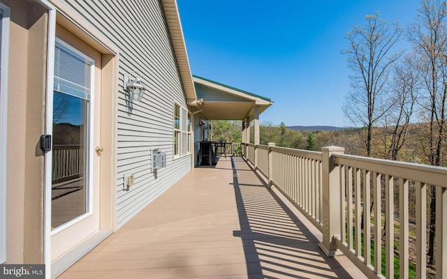 97 Heverly Ln, Beech Creek, PA 16822 - wooden deck with a mountain view