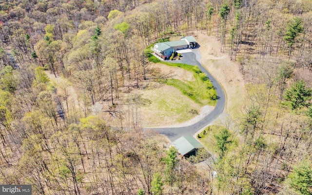 97 Heverly Ln, Beech Creek, PA 16822 - bird's eye view with a wooded view