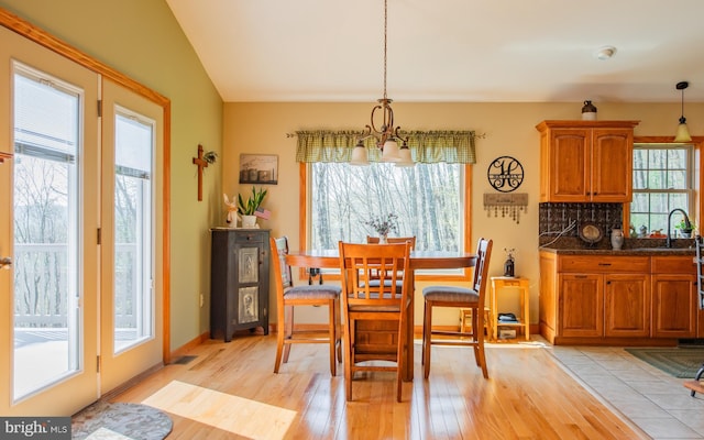 97 Heverly Ln, Beech Creek, PA 16822 - dining room with an inviting chandelier and light wood-style floors