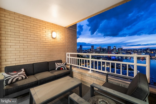 100 Harborview Dr Unit 2107, Baltimore, MD 21230 - balcony featuring a view of city and an outdoor living space