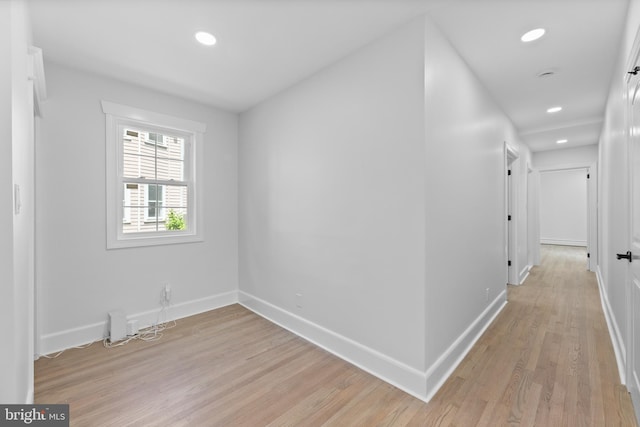 14 Titus Ave, Lawrence, NJ 08648 - hallway with light wood-type flooring, recessed lighting, and baseboards