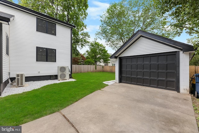 14 Titus Ave, Lawrence, NJ 08648 - view of yard with a cooling unit, a garage, an outdoor structure, and cooling unit