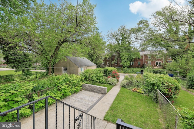 view of grassy yard