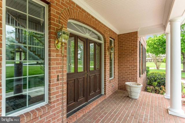 13457 Charolais Ct, Highland, MD 20777 - entrance to property with covered porch and brick siding