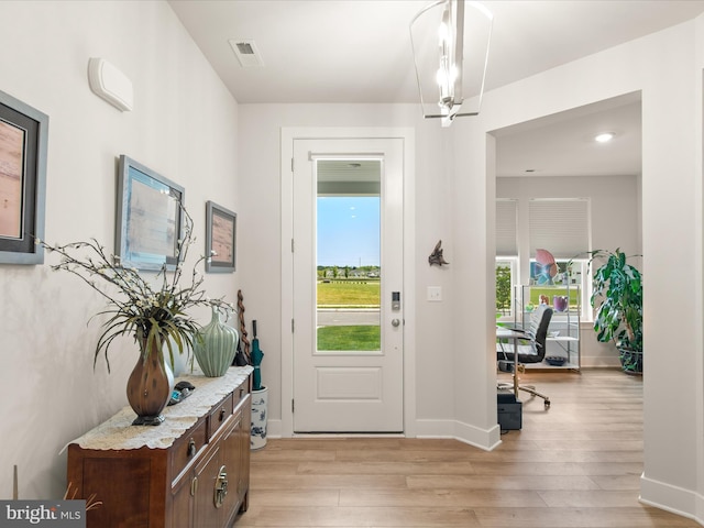 32019 Carlisle Ct, Frankford, DE 19945 - entrance foyer with light wood-style flooring and baseboards