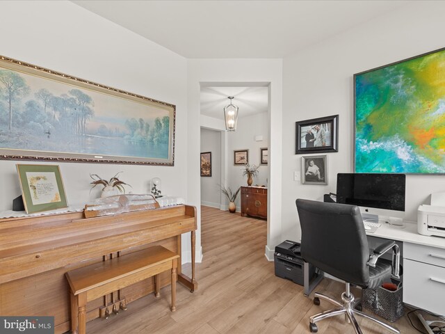 32019 Carlisle Ct, Frankford, DE 19945 - home office featuring light wood-style floors and baseboards