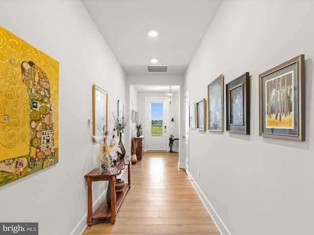32019 Carlisle Ct, Frankford, DE 19945 - corridor with light wood-type flooring, baseboards, and recessed lighting