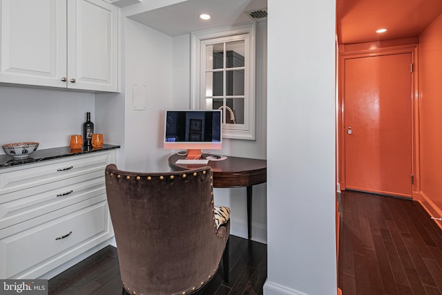 44 Nassau St Unit A, Princeton, NJ 08542 - office area featuring baseboards, dark wood-type flooring, and recessed lighting