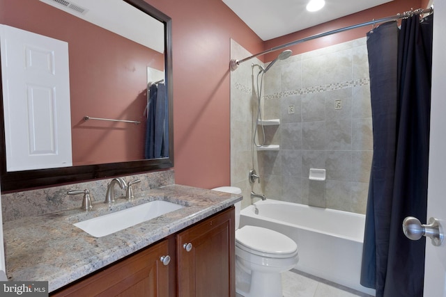 2 Raydan Way N, East, MD 21901 - full bathroom with toilet, shower / bathtub combination with curtain, vanity, and tile patterned floors