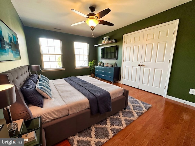 2 Raydan Way N, East, MD 21901 - bedroom with a closet, wood finished floors, baseboards, and a ceiling fan