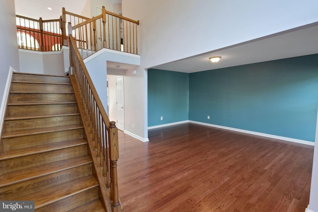 2 Raydan Way N, East, MD 21901 - stairs with wood finished floors, baseboards, and a towering ceiling