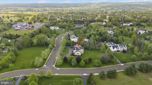 aerial view of residential area