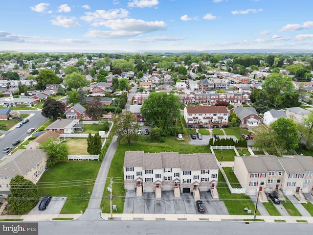 aerial view of residential area