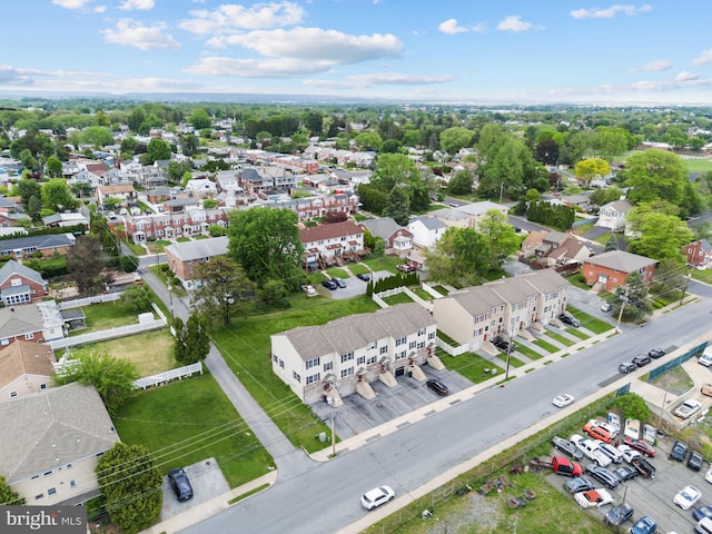 aerial perspective of suburban area