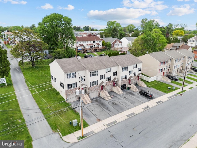 aerial view of residential area