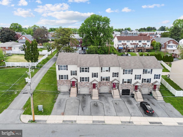 aerial view of residential area