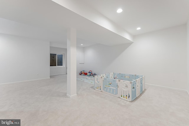 19599 Aspendale Sq, Ashburn, VA 20147 - playroom featuring carpet floors, baseboards, and recessed lighting