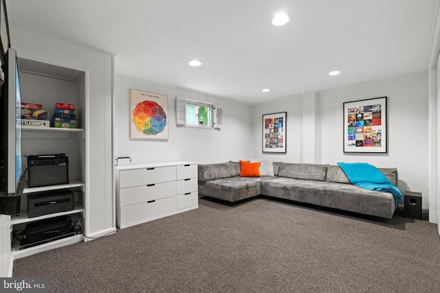 3210 Old Dominion Blvd, Alexandria, VA 22305 - carpeted living area with recessed lighting