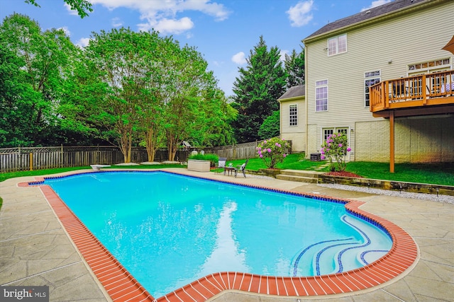 view of pool with a patio