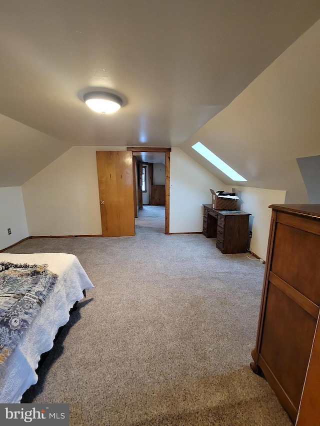 70 W Hamlin Ave, Telford, PA 18969 - bedroom with carpet, vaulted ceiling, and a skylight