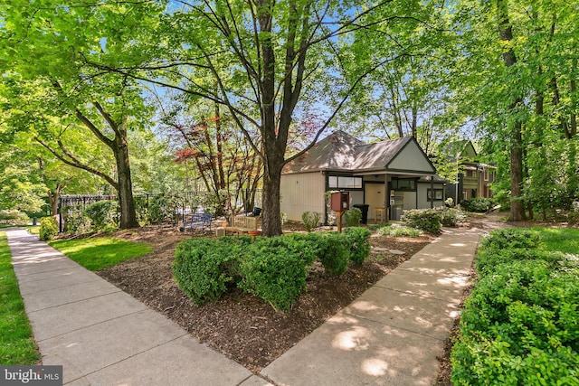 view of front of property with fence