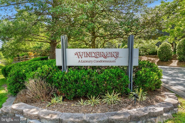 view of community sign