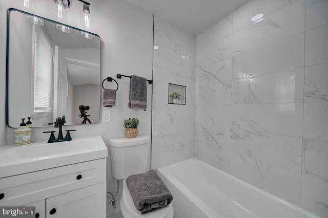 6802 Elbrook Rd, Lanham, MD 20706 - full bath featuring shower / bath combination, vanity, and toilet