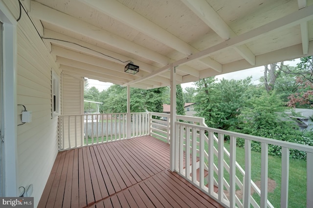 6802 Elbrook Rd, Lanham, MD 20706 - view of wooden terrace