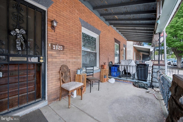 view of patio / terrace featuring covered porch