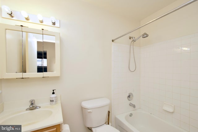 2845 Denver St SE Unit 204, Washington, DC 20020 - bathroom featuring toilet, tub / shower combination, and vanity