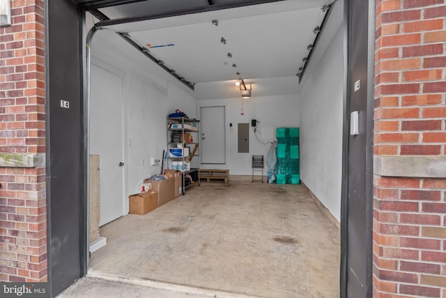 garage featuring electric panel