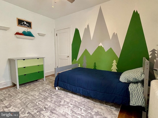 bedroom with baseboards