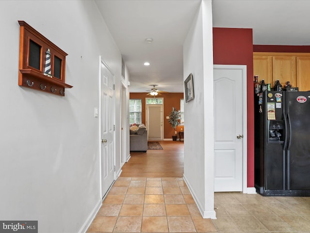 104 Panmure, Stephens City, VA 22655 - corridor with baseboards, recessed lighting, and light tile patterned floors