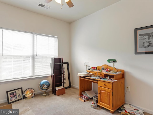 104 Panmure, Stephens City, VA 22655 - office space with a ceiling fan, light carpet, and baseboards