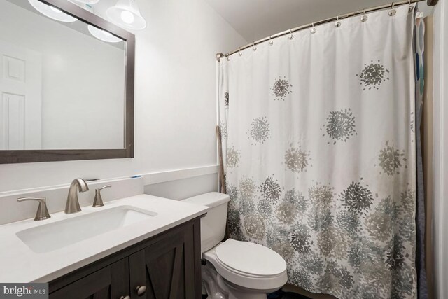 407 Bryan Point Rd, Accokeek, MD 20607 - bathroom with vanity and a shower with curtain