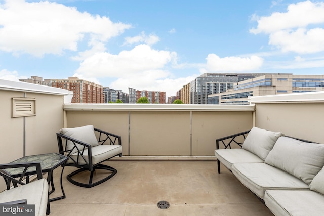906 3rd St SE, Washington, DC 20003 - view of patio / terrace featuring a view of city, an outdoor hangout area, and a balcony