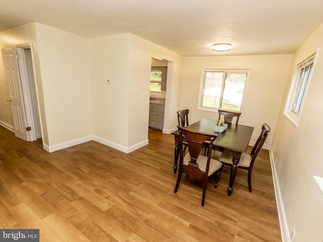 6215 Seminole Pl, College Park, MD 20740 - dining room with light wood-style floors and baseboards