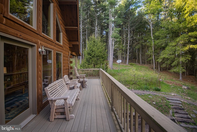 view of wooden deck