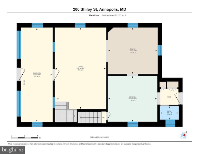 206 Shiley St, Annapolis, MD 21401 - floor plan / room layout