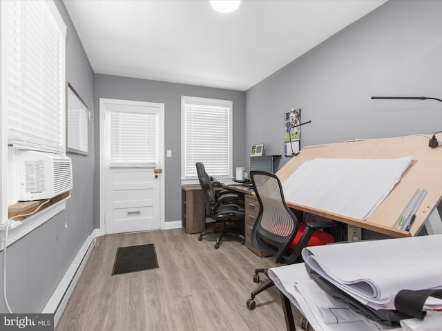 206 Shiley St, Annapolis, MD 21401 - office with wood finished floors, baseboards, and cooling unit