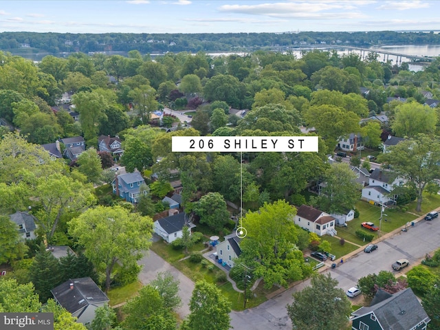 206 Shiley St, Annapolis, MD 21401 - aerial view of residential area featuring a notable bridge and a large body of water