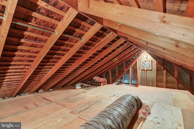 view of attic