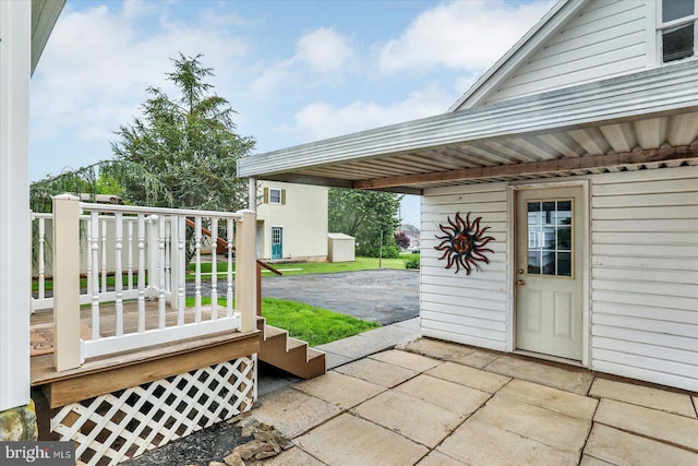 view of patio / terrace with a carport