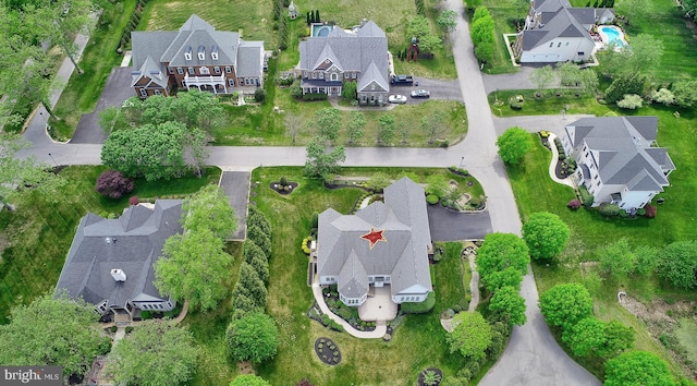 bird's eye view featuring a residential view