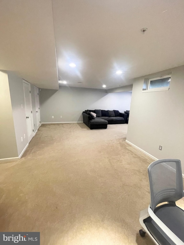 1716 Sunningdale Ln, Hanover, MD 21076 - finished below grade area featuring carpet and baseboards
