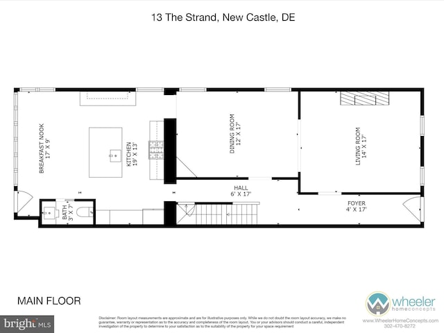 13 The Strand, New Castle, DE 19720 - floor plan / room layout