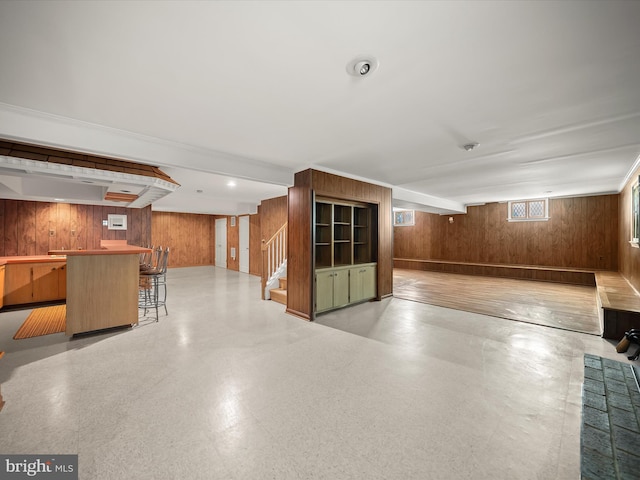 222 Springloch Rd, Silver Spring, MD 20904 - basement with wood walls and stairway