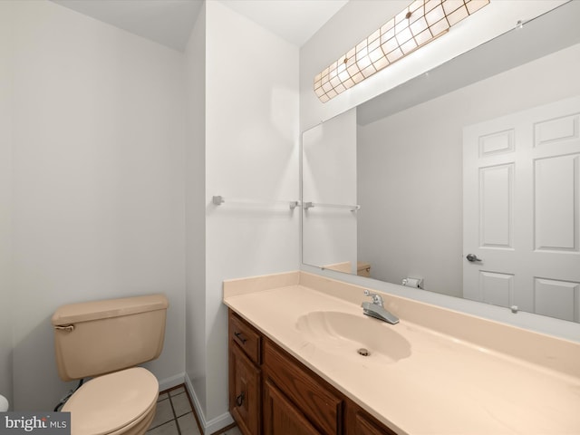 222 Springloch Rd, Silver Spring, MD 20904 - half bath featuring toilet, tile patterned flooring, vanity, and baseboards