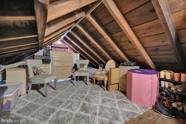 view of attic